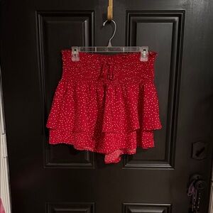 Red Polka Dot Women's Skort